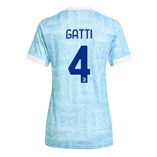 Stroje piłkarskie Juventus Federico Gatti #4 Koszulka Wyjazdowej dla damskie 2025-26 Krótki Rękaw